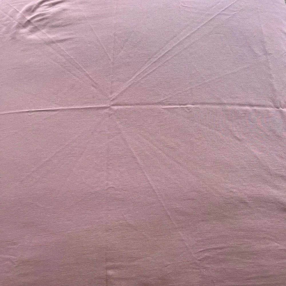 Dusty Rose Round Tablecloth Ruffle Lettuce Edge Mauve Textured 62 Inch Diameter